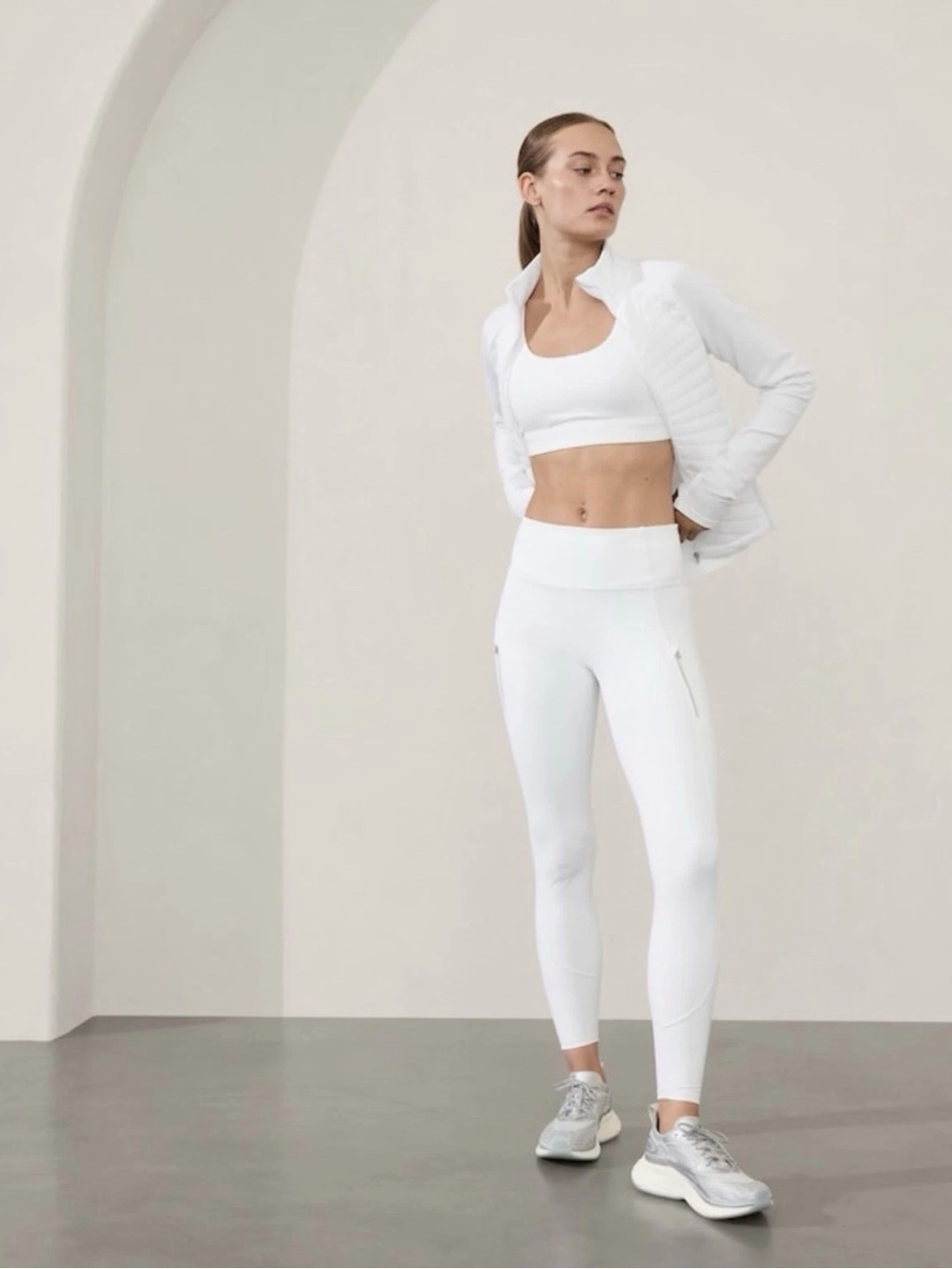 Athleta Rainer White High-Rise Pocket Leggings